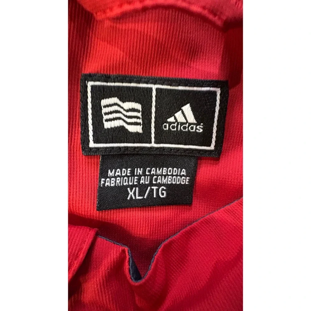 Adidas Golf‎ Pullover Jacket Mens XL Red Quarter Zip Long Sleeve Performance